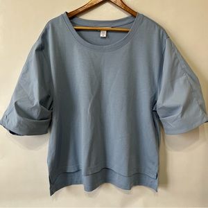 Athleta Harlow Hybrid Tee In Blue